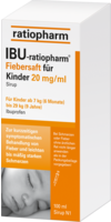 IBU-RATIOPHARM Fiebersaft für Kinder 20 mg/ml